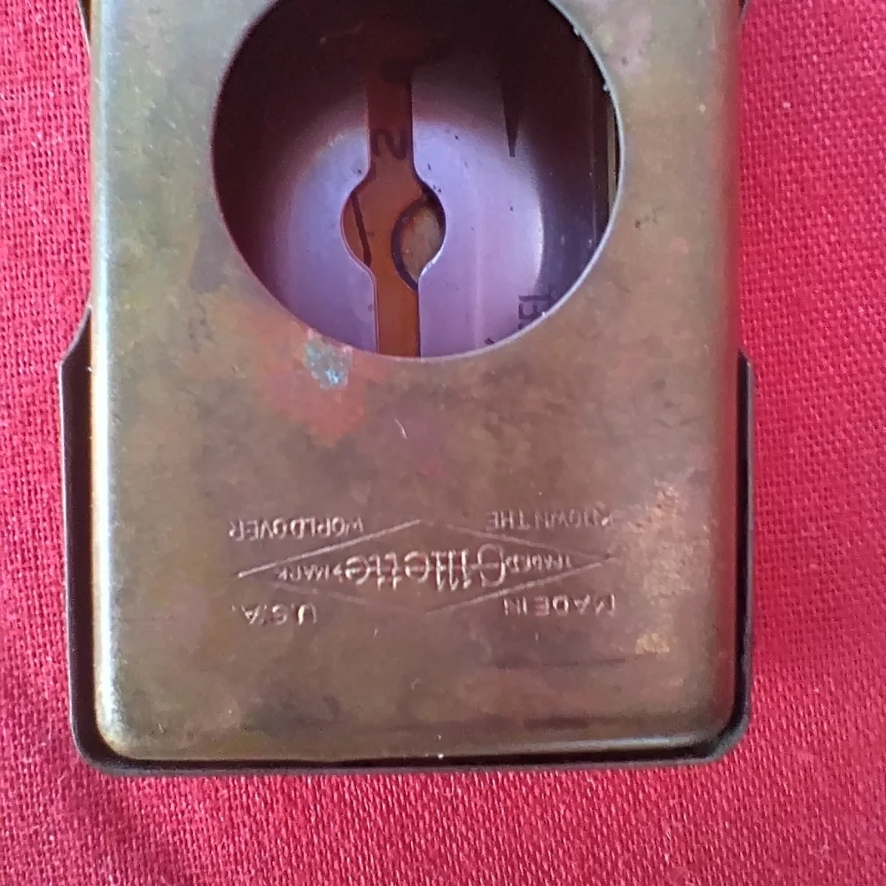Antique Gillette Gold Tone Safety Razor In Original Case With Metal Razor Box